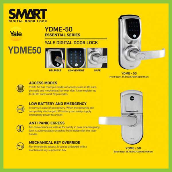 Smart Digital Lock Yale YDME50 - Image 5