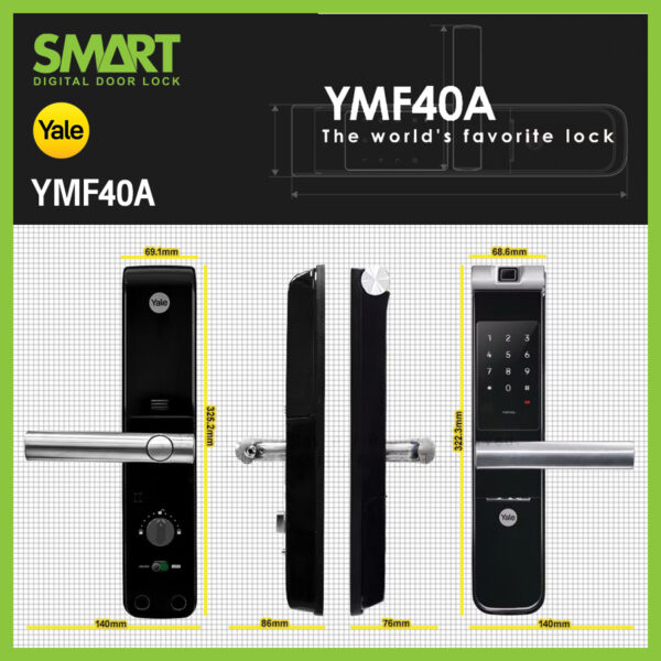 Smart Digital Lock Yale Smart Mortise Lock รุ่น YMF40A - Image 4