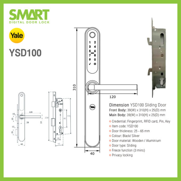 Smart Digital Lock Yale YSD100 - Image 12